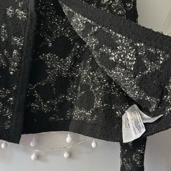 SEQUIN METALLIC THREAD KNIT CARDIGANBLACK size S - Picture 7 of 11